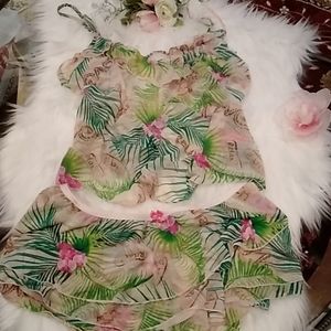 NWT Betsey Johnson summer cami & short set, S